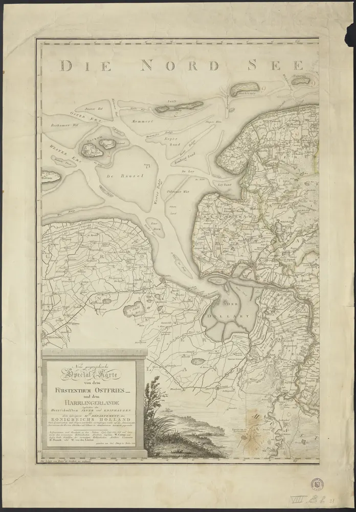 Neue geographische Special Karte von dem Fürstenthum Ostfries- und dem Harrlingerlande