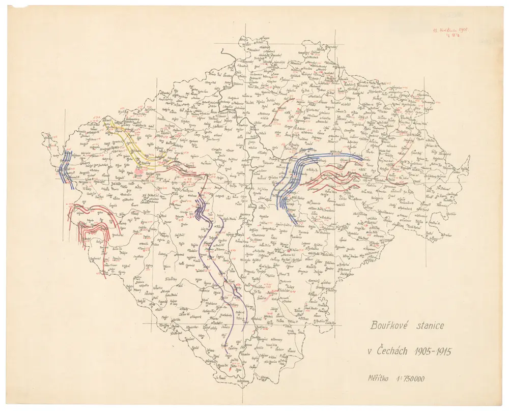 Bouřkové stanice v Čechách 1905-1915