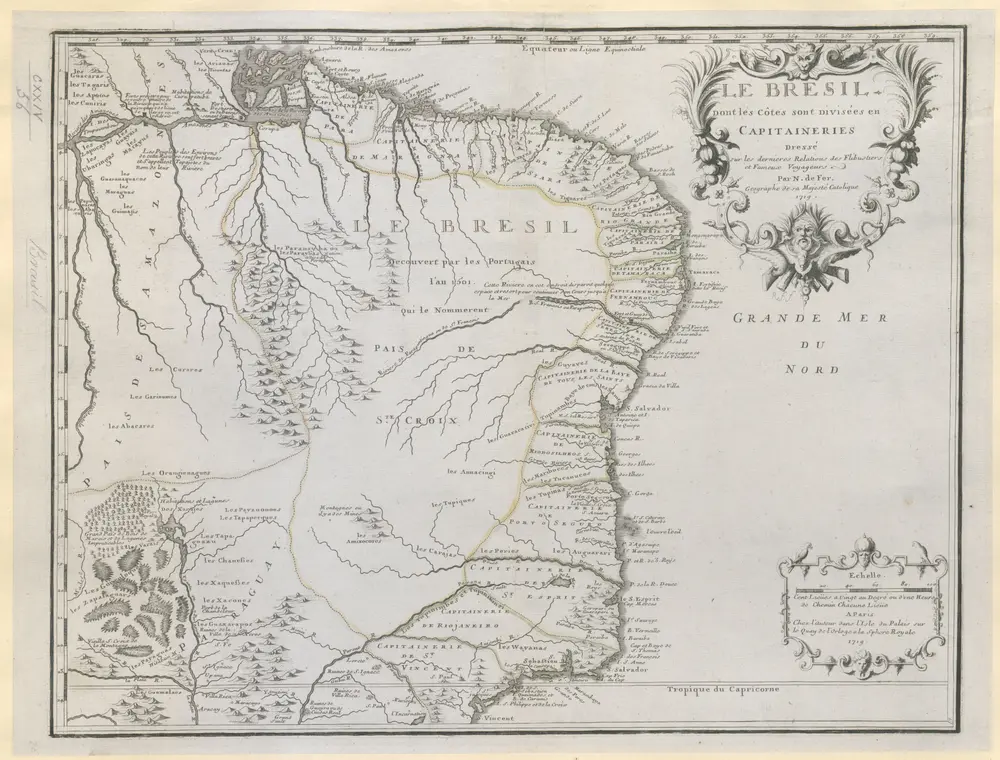 LE BRESIL Dont les Côtes sont Divisées en CAPITAINERIES