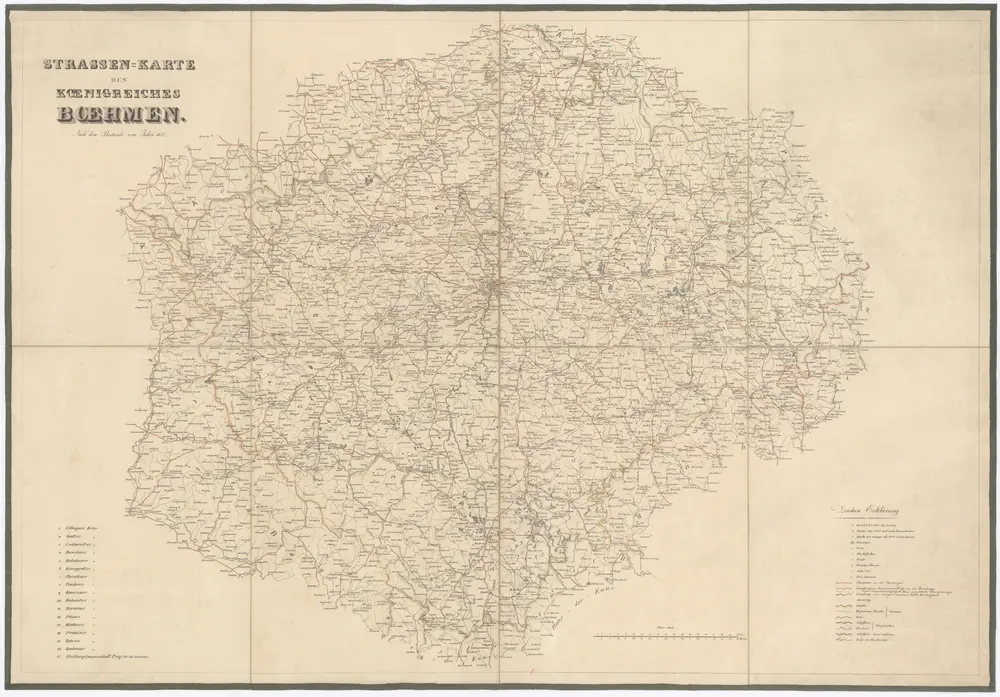Strassen-Karte des Koenigreiches Boehmen