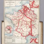 Carte Figurative du Tonnage des Chemins de Fer Francais en 1887.