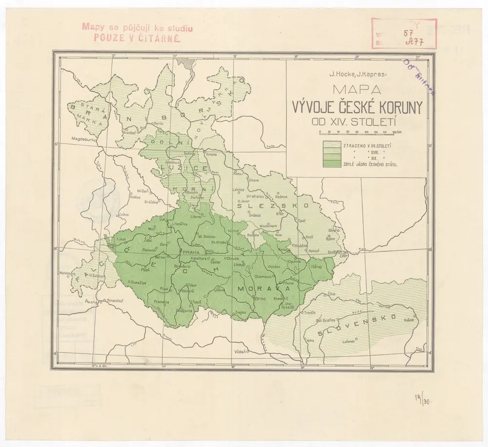 Mapa vývoje České koruny od XIV. století