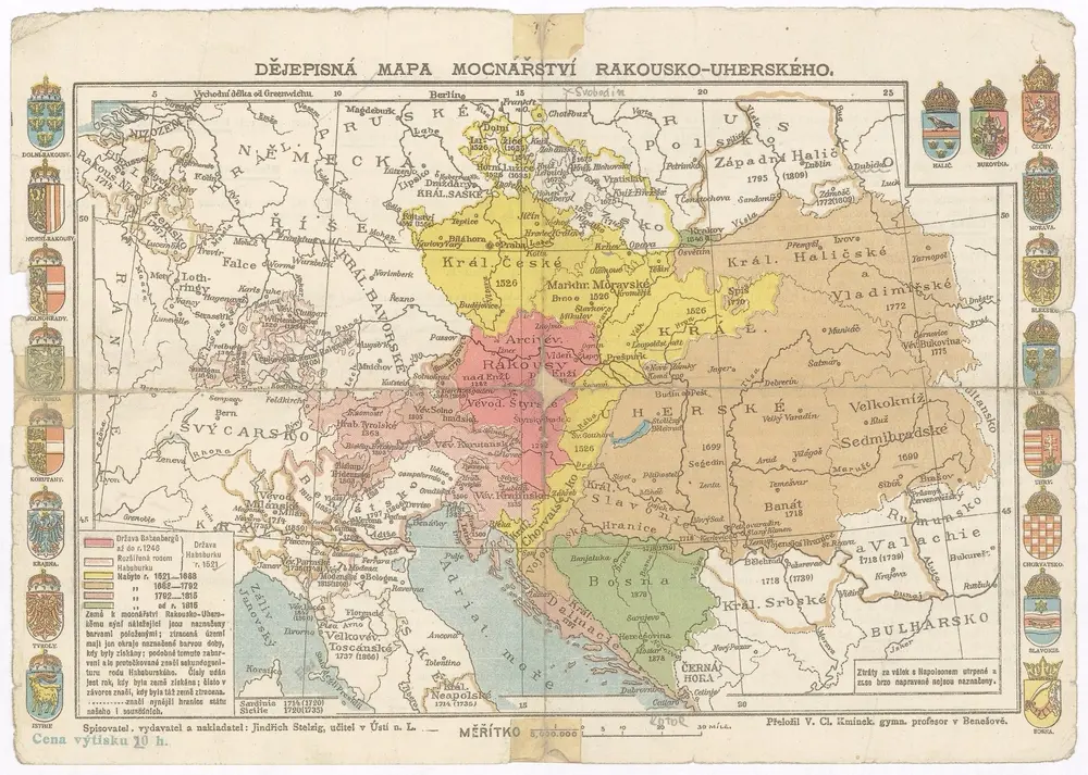 Dějepisná mapa mocnářství Rakousko-Uherského