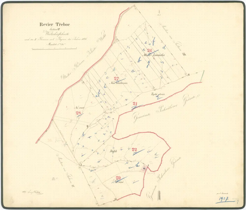 Hospodářská mapa polesí Třeboc, list 7 1