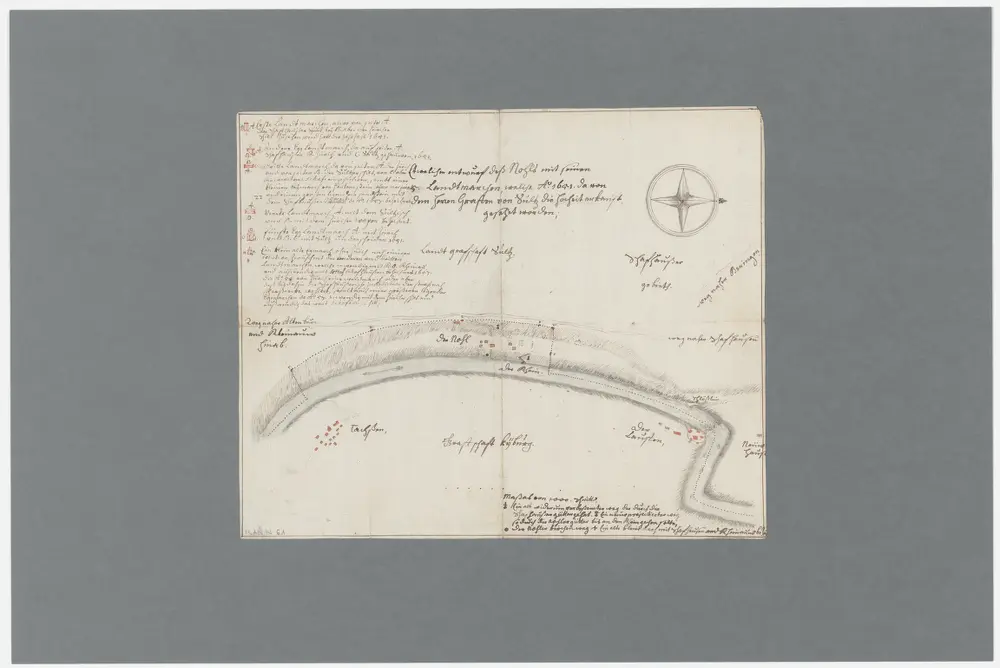 Grenze zwischen der Landvogtei Kyburg und der Landgrafschaft Sulz bei Nohl; Übersichtsplan