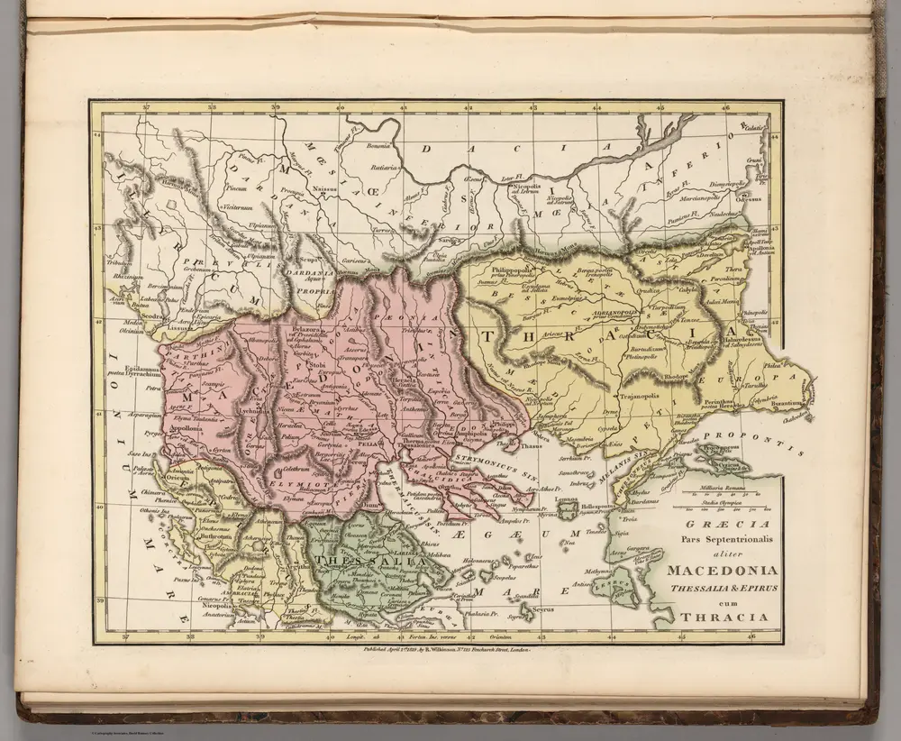 Graecia Pars Septentrionalis aliter Macedonia, Thessalia & Epirus cum Thracia.