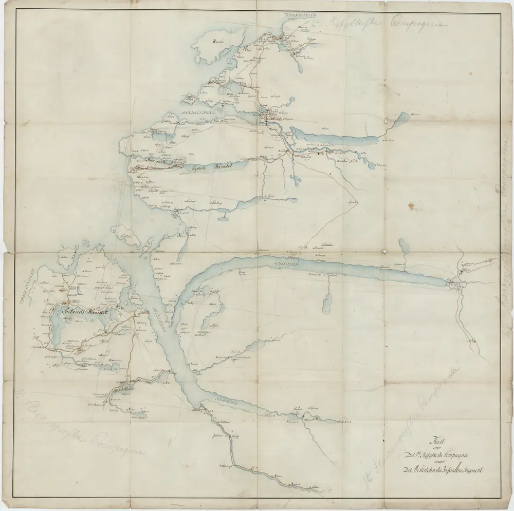 Kartblad 153: Kart over det 1ste Ryfylkiske Compagnie District