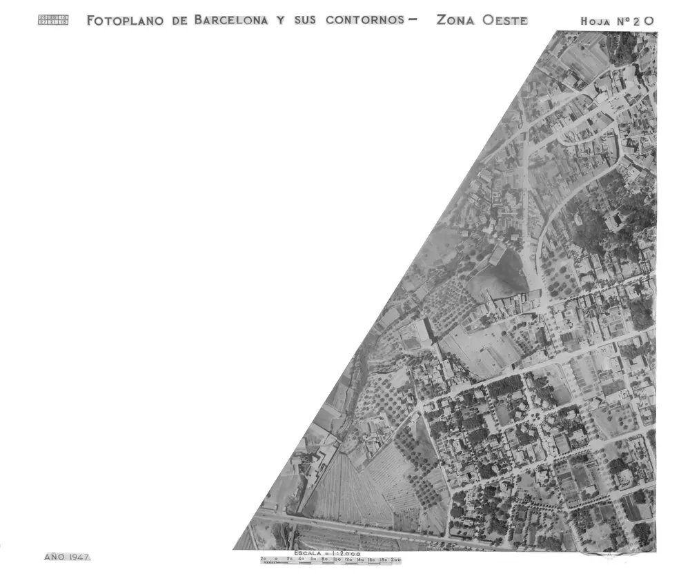 Fotoplano de Barcelona y sus contornos. Zona oeste. Escala 1:2 000