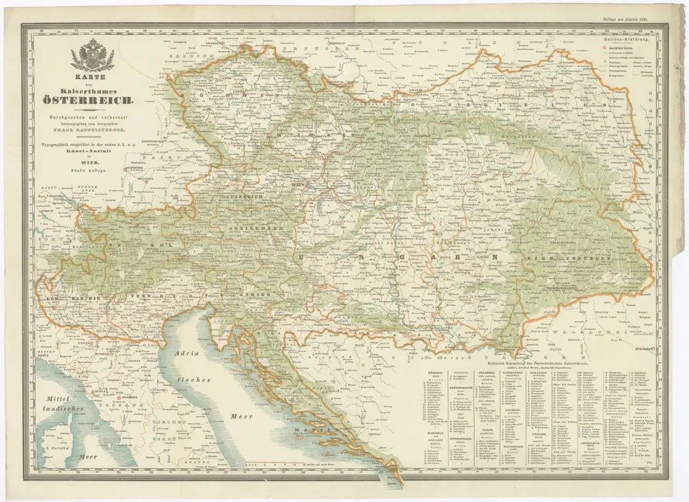 Karte des Kaiserthumes Österreich