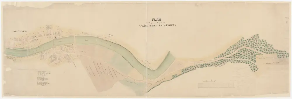 Adliswil: Projektierte Strasse von Dietlimoos bis Adliswil; Situationsplan (Blatt I)