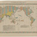 Planisphere des fuseaux horaires