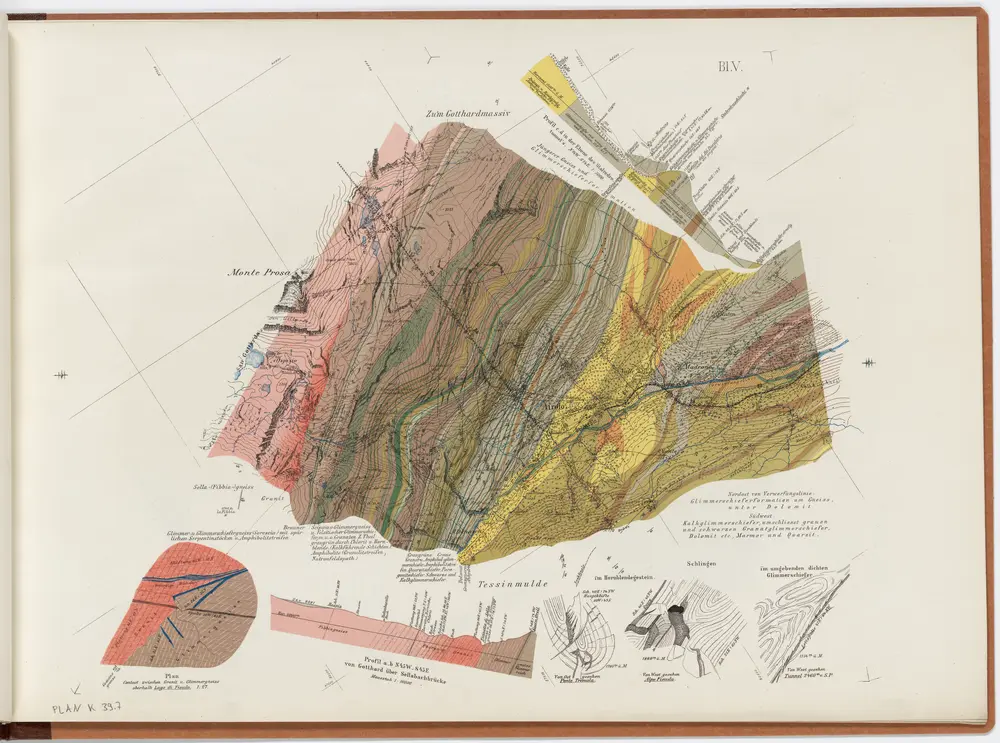 Gotthardbahnstrecke Erstfeld-Castione; geologische Übersichtskarten: Blatt V: Gebiet Airolo