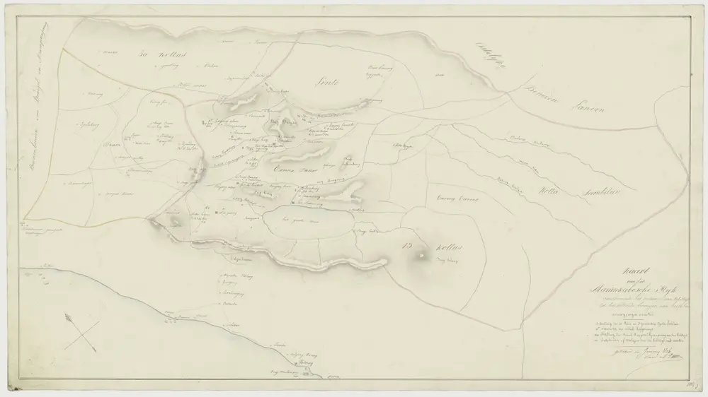 "Kaart van het Maninkabosche rijk aantoonende het ontwerp van veldtogt tot het in vrede brengen van hetzelve."