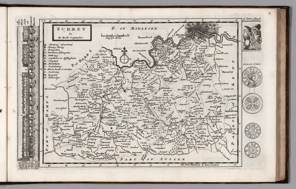 Surrey. By H.Moll Geographer