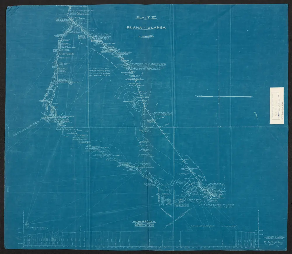 Parts of the German East Africa Central Line Railway. Signed by Leo Kooyker. Proposed railway from Mikesse to Ulanga. 'November-Dezember, '08.'