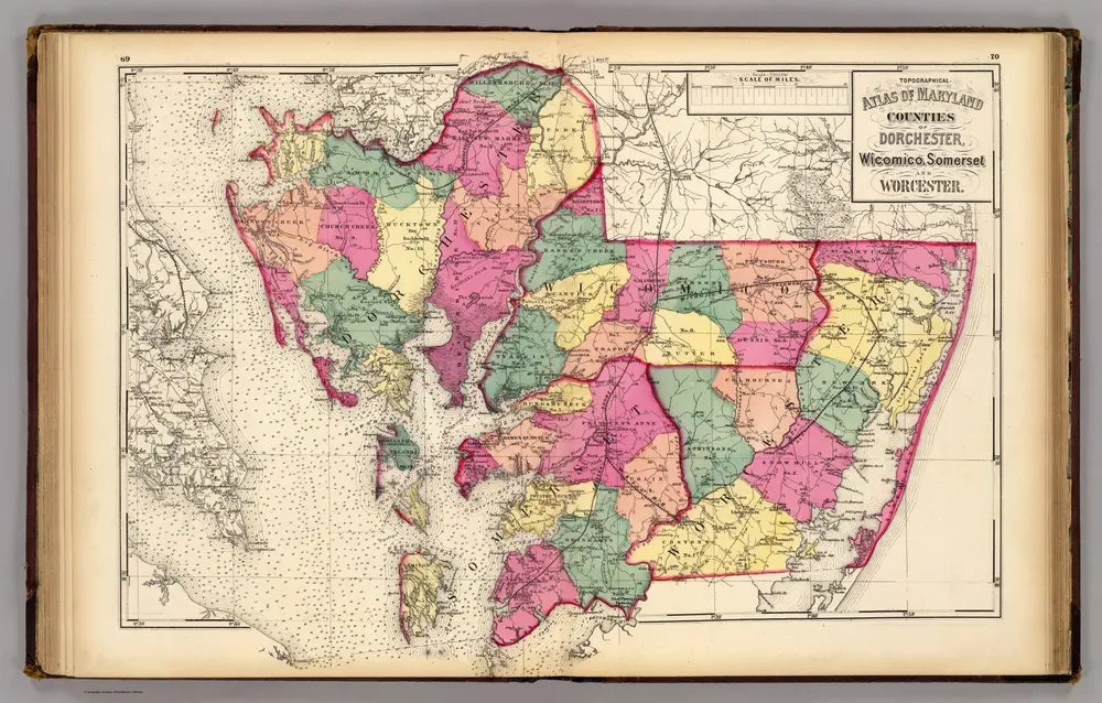 Topo. atlas Maryland: counties of Dorchester, Wicomico, Somerset & Worcester.