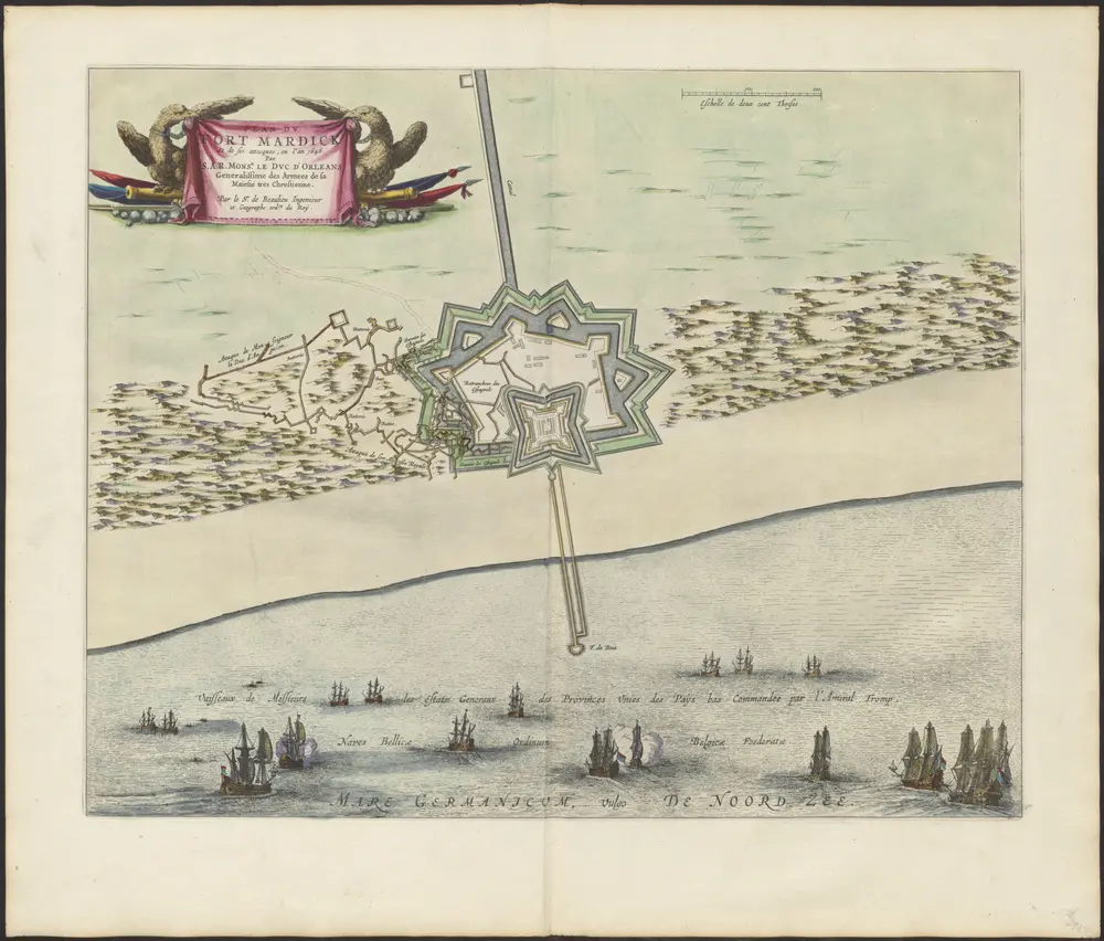 PLAN DV | FORT MARDICK | Et de ses attacques, en l'an 1646 | Par S.A.R. MONS.r LE DVC D'ORLEANS | Generalissime des Armees de sa | Maiesté tres Chrestienne