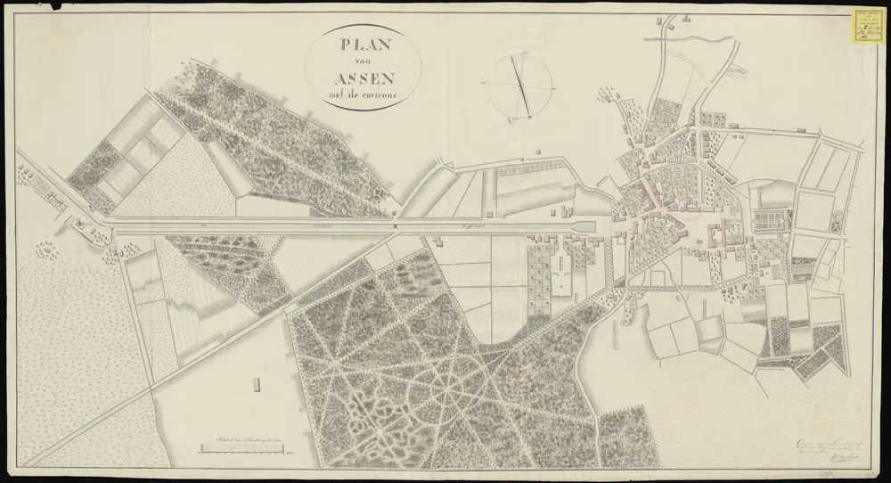 Plan van Assen met de environs