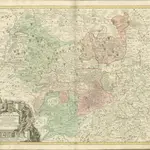 mapa z atlasu "Atlas compendiarius quinquaginta tabularum geographicarum Homannianarum :"