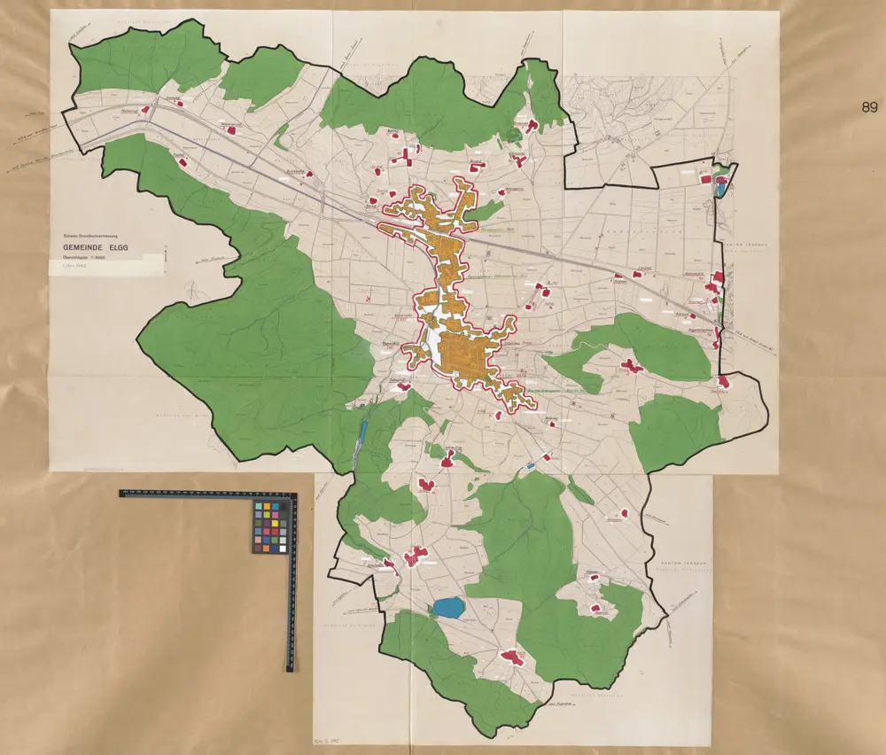 Elgg: Definition der Siedlungen für die eidgenössische Volkszählung am 01.12.1960; Siedlungskarte Nr. 89