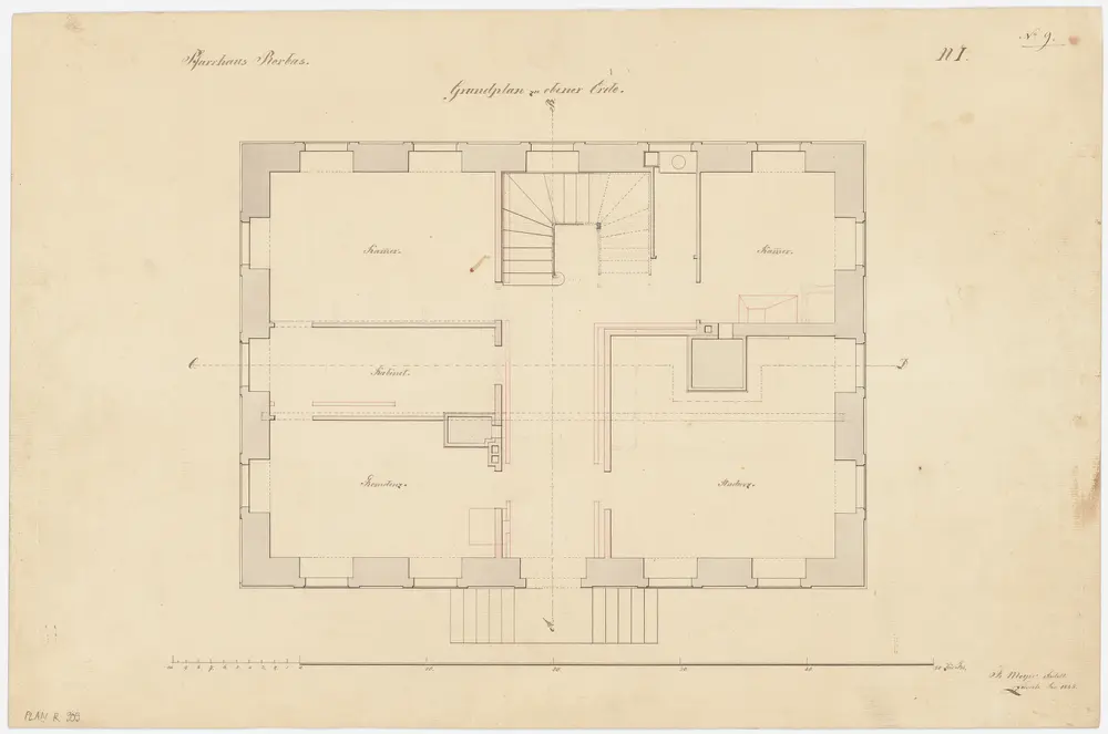 Rorbas: Pfarrhaus, Erdgeschoss; Grundriss (Nr. 9)