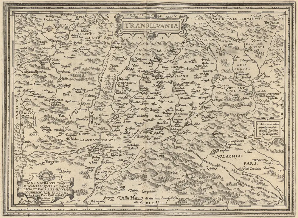 Transilvania [Karte], in: Theatrum orbis terrarum, S. 366.