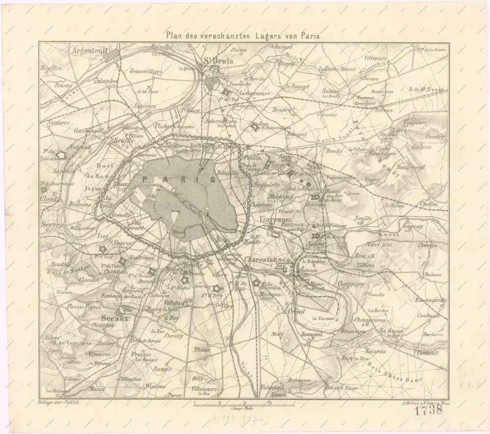 Plan des verschanzten Lagers von Paris