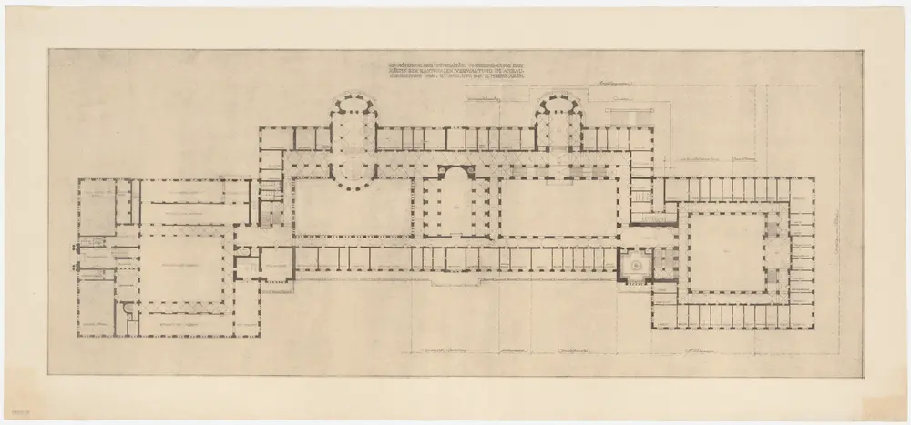 Zürich: Erweiterung der Universität, Unterbringung der Räume der kantonalen Verwaltung im Anbau der Universität; Erdgeschoss; Grundriss