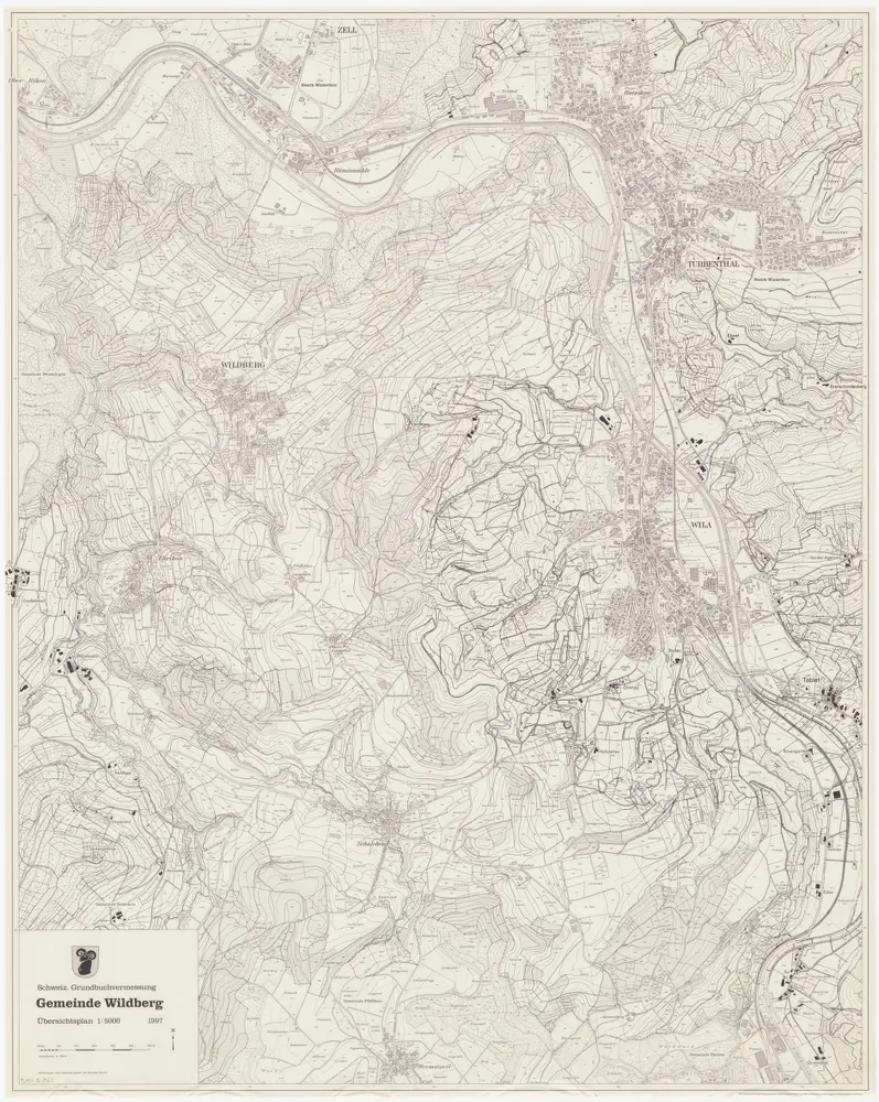 Wildberg: Gemeinde; Übersichtsplan (Schweizerische Grundbuchvermessung)