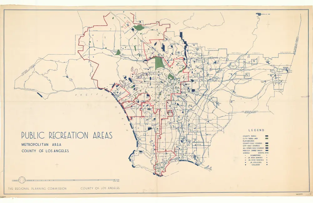 Public recreation areas, metropolitan area, County of Los Angeles