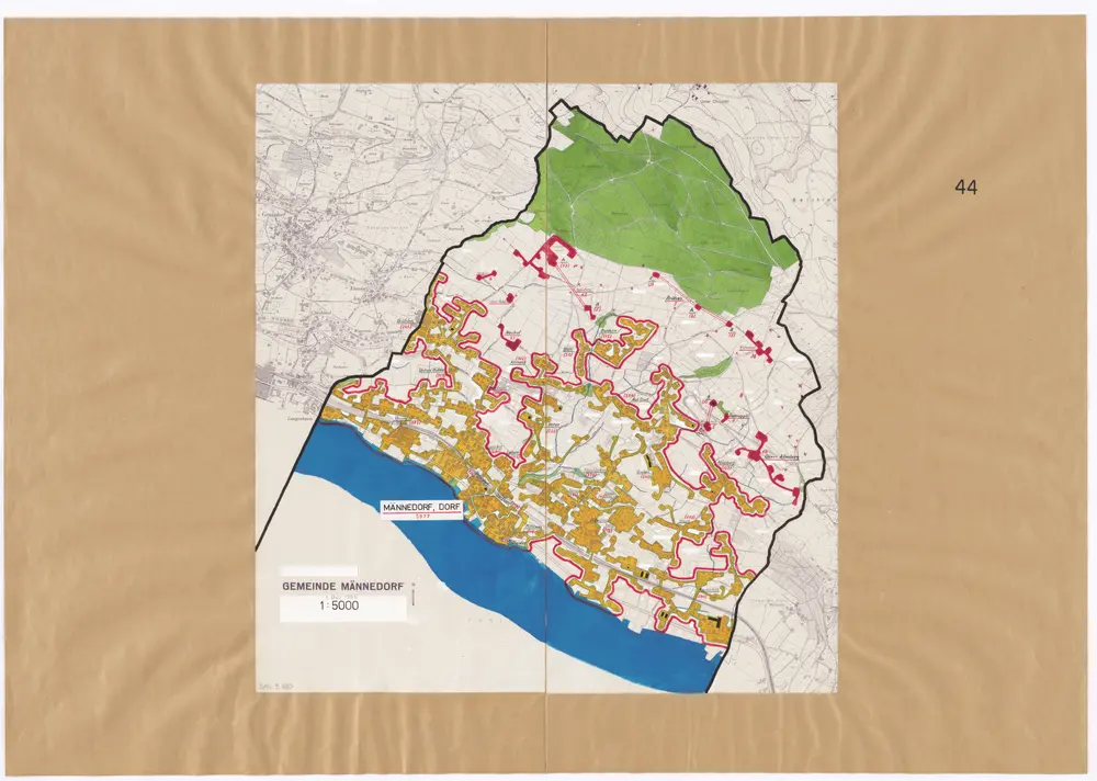 Männedorf: Definition der Siedlungen für die eidgenössische Volkszählung am 01.12.1960; Siedlungskarte Nr. 44