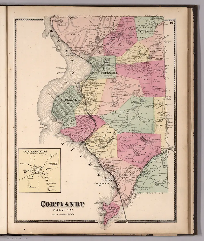 Town of Cortlandt, Westchester County, New York.  (inset) Courtlandtville.