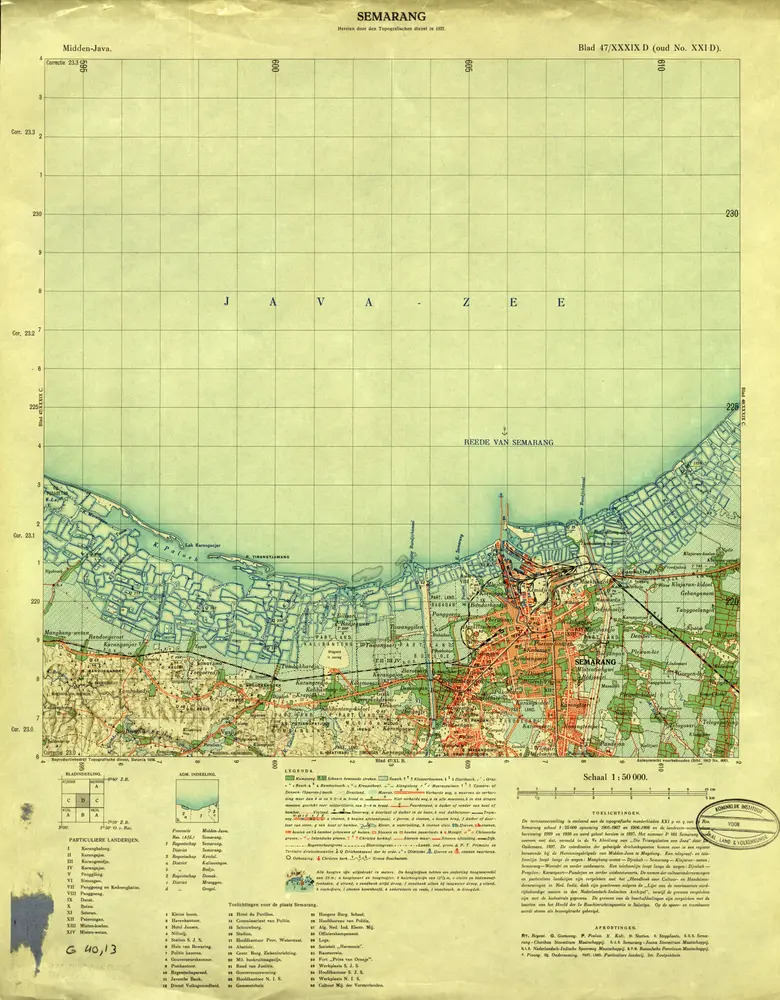 Semarang : herzien door den Topografischen Dienst in 1937 / Topografische Dienst