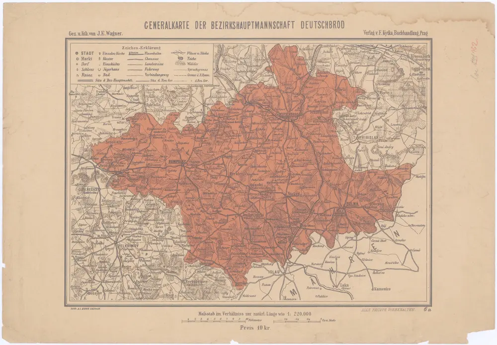 Generalkarte der Bezirkshauptmannschaft Deutschbrod