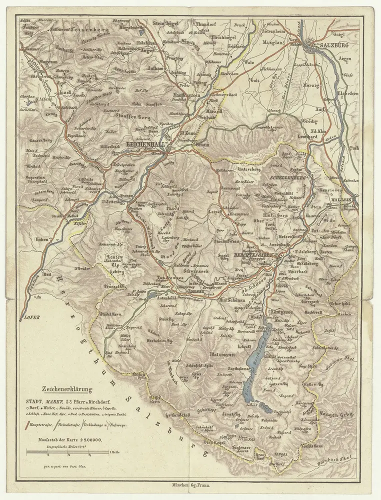 Kärtchen zu Fussreisen in das bayerische Gebirge