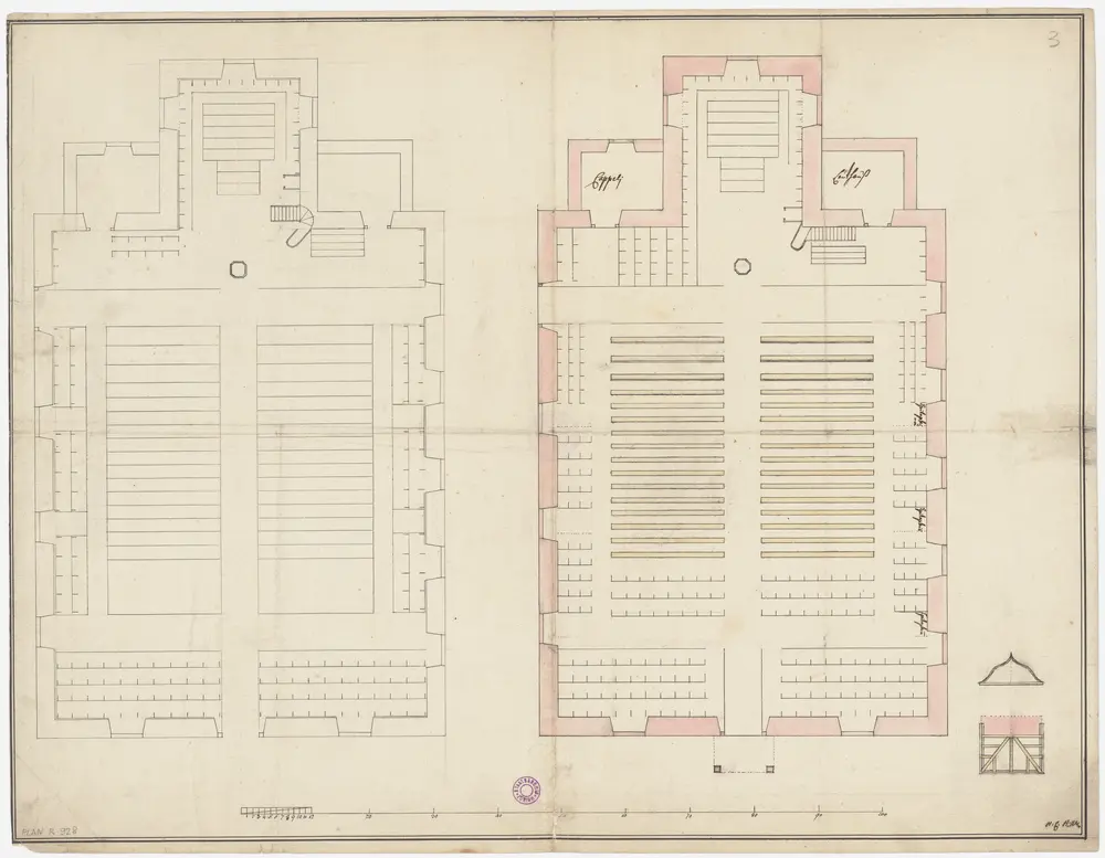 Rüti: Kirche; Grundrisse (Nr. 3)