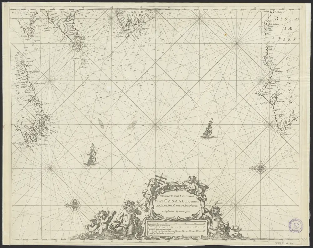Paskaerte van 't in comen van 't Canaal, hoemen dat sal aen doen, als men uyt de west comt.