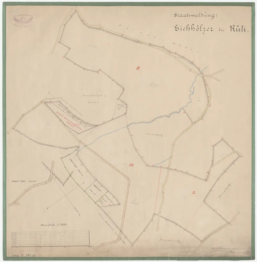 Rüti, Dürnten, Bubikon: Staatswaldung: Dürnten: Eichholz; Grundriss