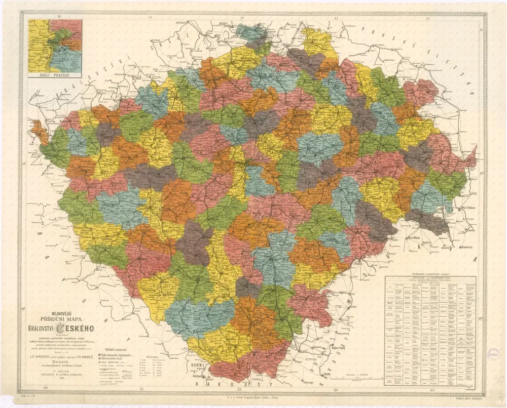 Nejnovější příruční mapa Království Českého