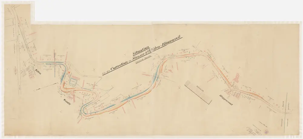Bauma: Strassenkorrektion von Wilen über Weidli bis Bliggenswil; Situationsplan
