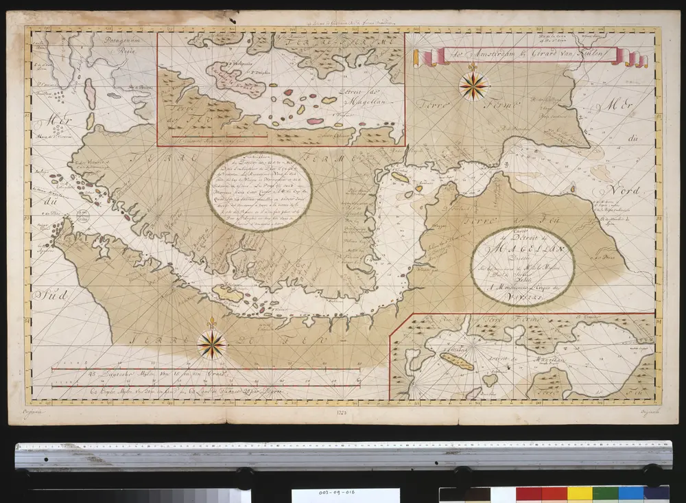 Carte du Detroit de Magellan dressée sur les memoires de Mr. de la Morliere Doct.r de Sorbonne dediée à Monseigneur l'évêque de Viviers