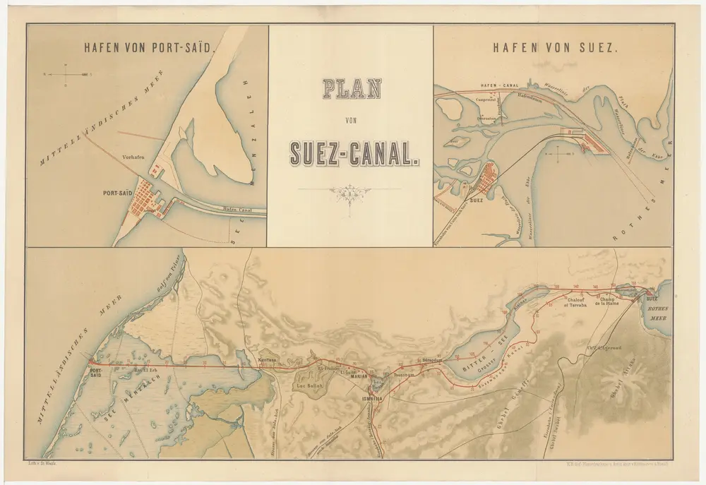 Plan von Suez-Canal