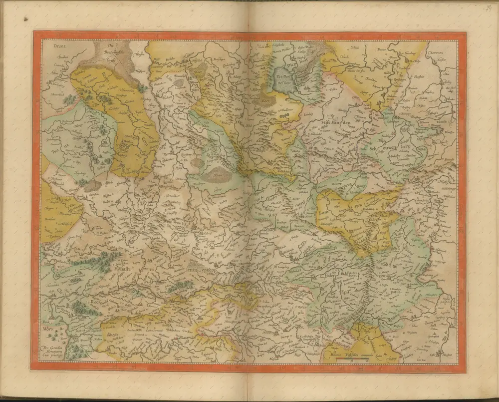 mapa z atlasu "Atlas Sive Cosmographicae Meditationes De Fabrica Mvndi Et Fabricati Figvra. Denuo auctos"