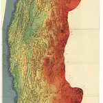 Höhenschichten-Karte der Deflationslandschaft in der Namib Südwestafrikas und ihrer Umgebung