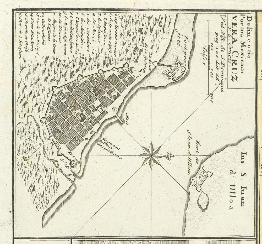 Delineatio Portus Mexicani Vera Cruz V. S. Crucis. [Karte], in: [Atlas factice], S. 290.