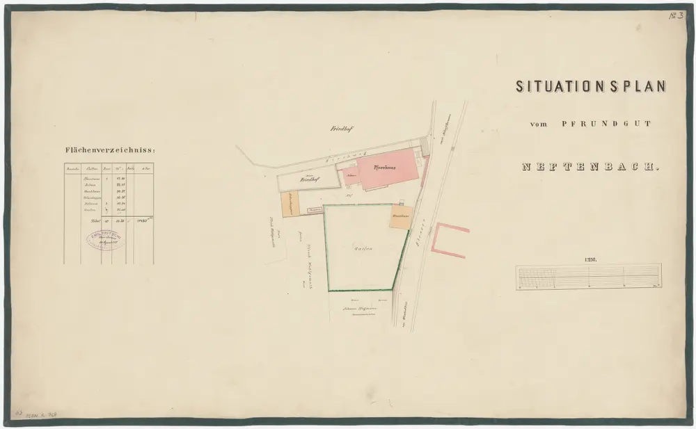 Neftenbach: Pfrundlokalität mit Pfarrhaus; Grundriss (Nr. 3)