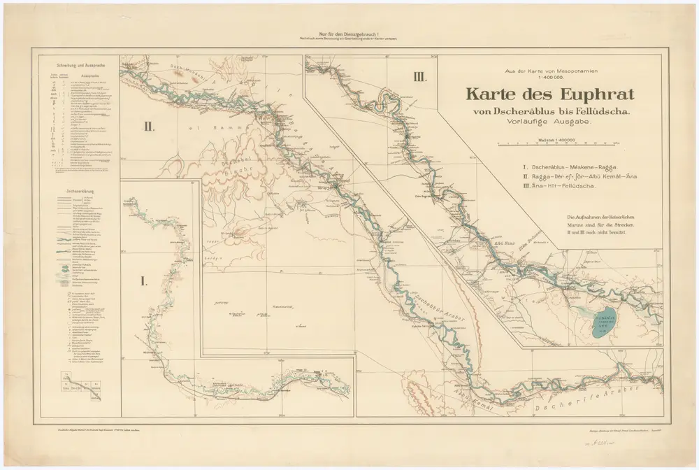 Karte des Euphrat von Dscherablus bis Felludscha Karte des Euphrat von Dscherablus bis Felludscha