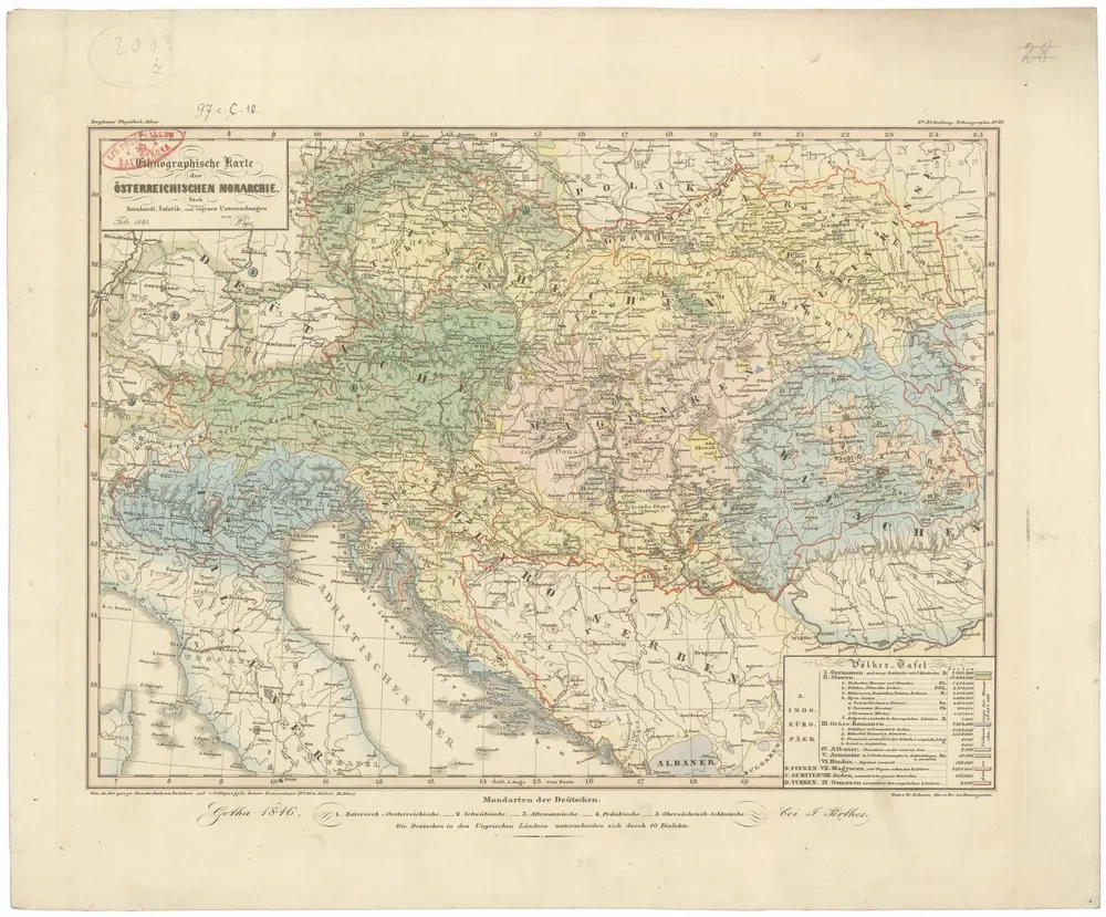 Ethnographische Karte der Österreichischen Monarchie