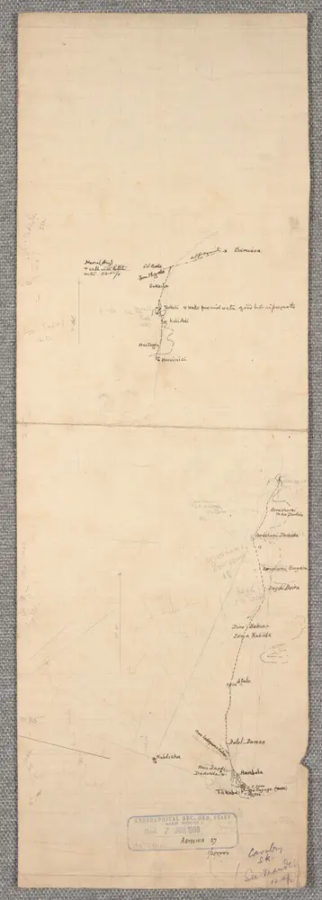 Southern Abyssinia Boundary Commission. Created by 'Maj. C.W. Gwynn R.E. Capt. R.L. Waller R.E. Commissioners. 1908 to 1909'. Work by Cavalry sketching case. - War Office ledger.