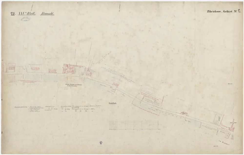 Hombrechtikon bis Zürich: Rechtes Ufer des Zürichsees; Grundrisse: Blatt 25 a: Küsnacht (Goldbach)